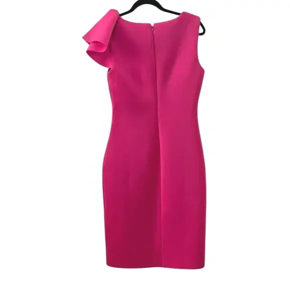 Eliza J Pink Ruffle Sleeve Dress - Picture 3 of 13
